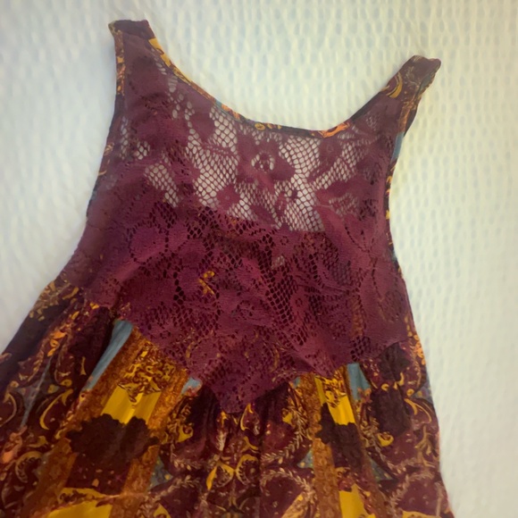 Free People Boho Muti-color Crochet Cover Top by Free People Size SP - Picture 8 of 14